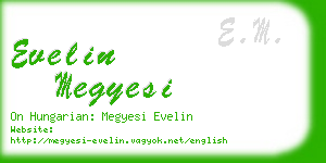 evelin megyesi business card